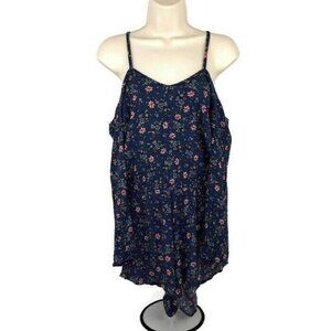 Lovesick Women's Size 00 Romper Open Shoulder Elastic Waist Festival Boho Floral